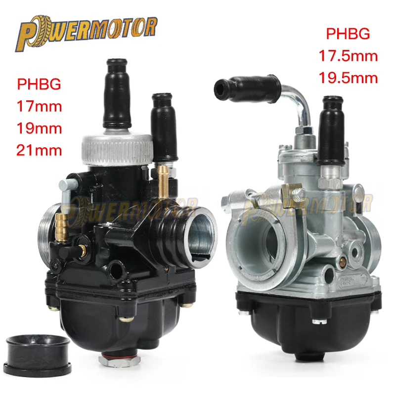 Мотоцикл, 12 мм, 15 мм, 17 мм 19 мм 21 мм PHBG Carburador черный гоночный карбюратор 2-х тактный Yamaha KTM пух зума ATV BWS100
