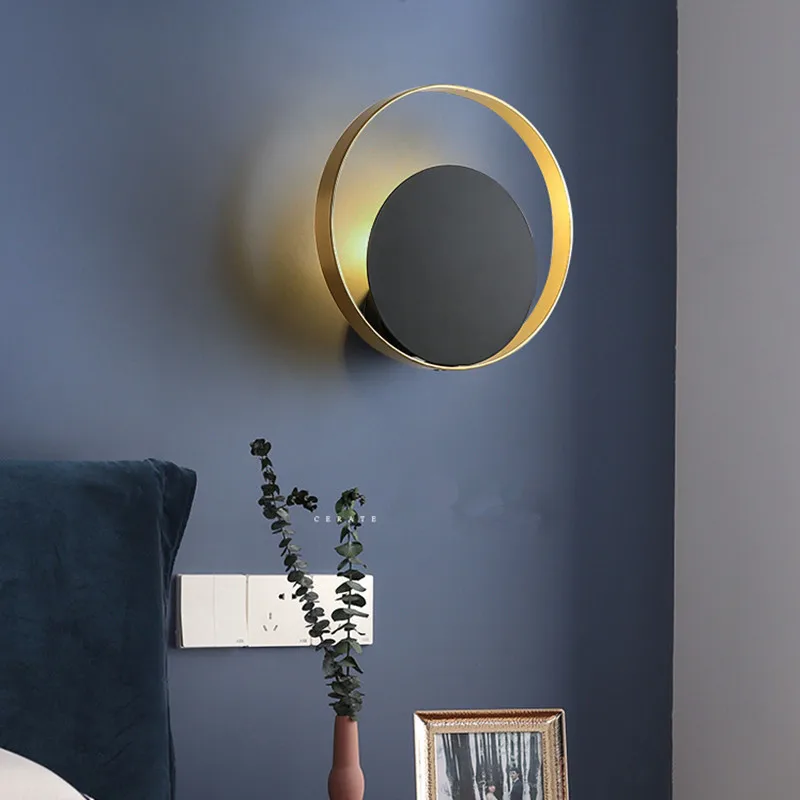 

Nordic Creative Living Room Wall Lamp Modern Minimalist Aisle Porch Corridor Bedroom Hotel Bedside LED Wall Lamps бра светильник