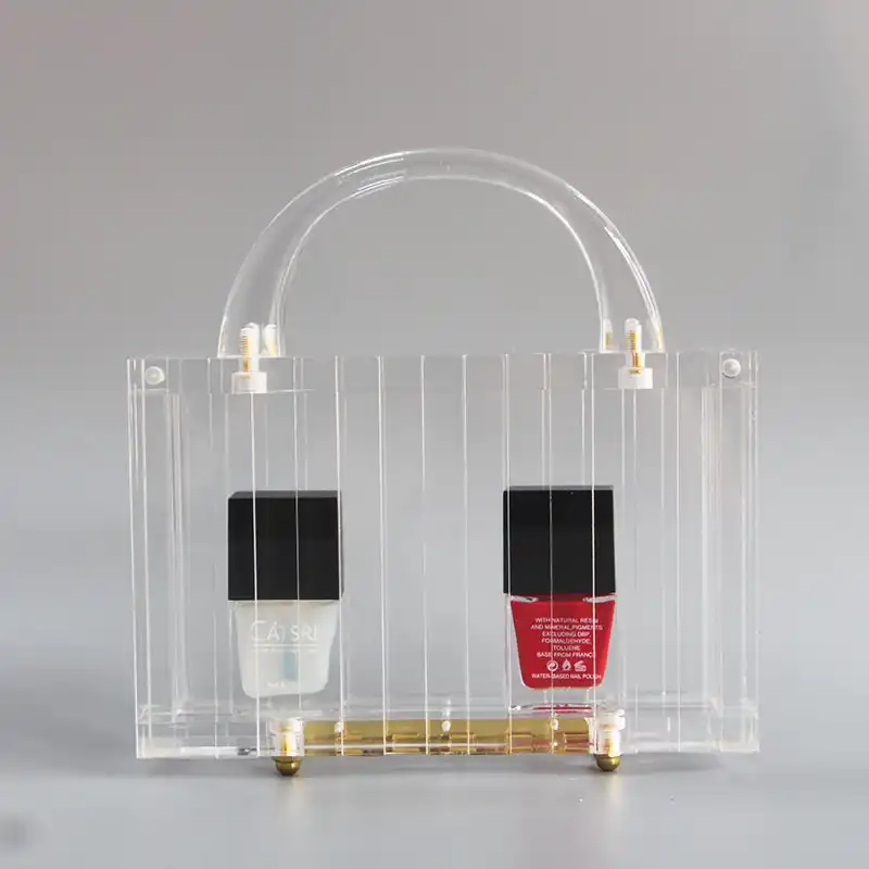 clear hard plastic purse