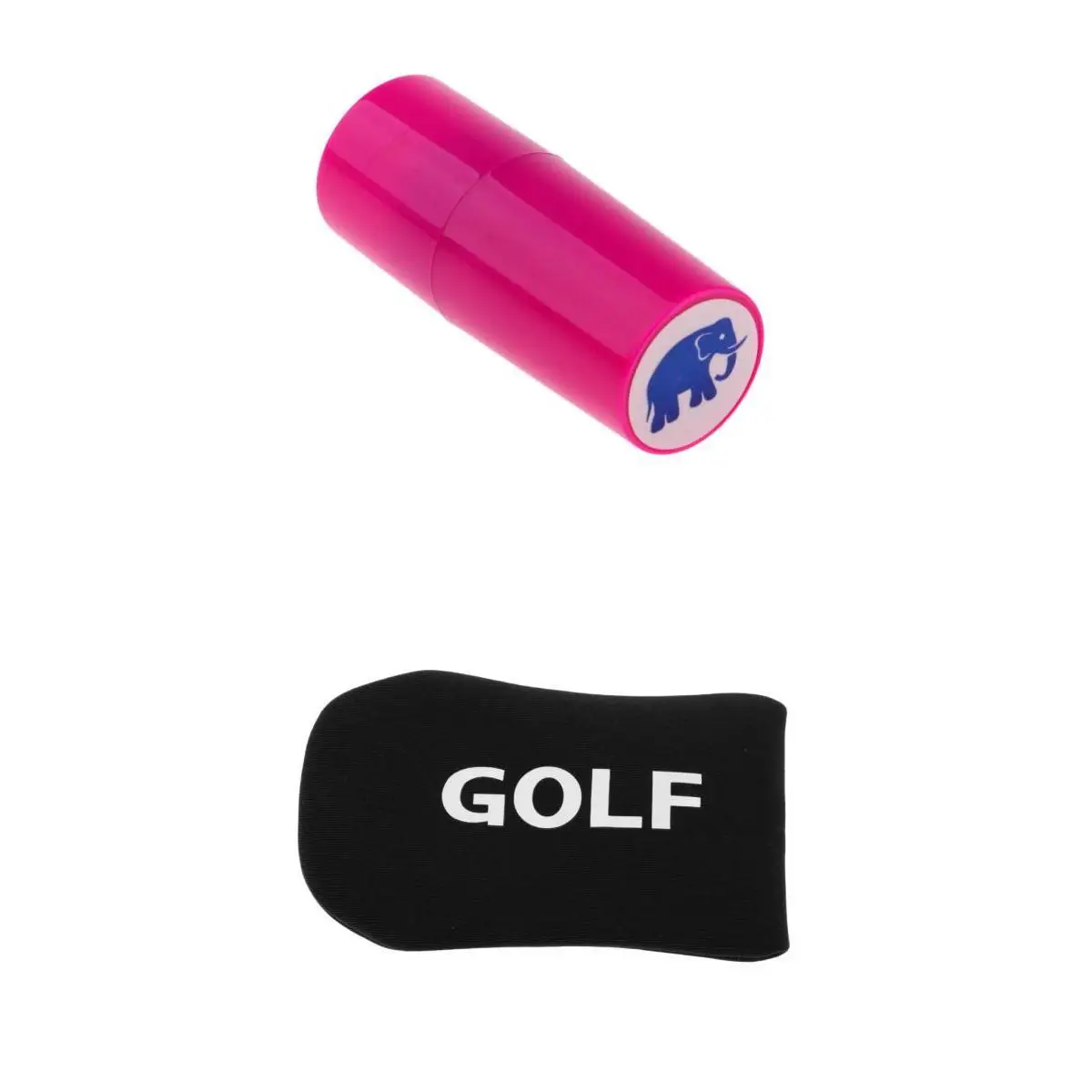 1 Piece Golf Ball Stamp Stamper Marker Elephant Shape for Golf Ball Decor. +1x Golf Mallet Head Cover Putter Cover