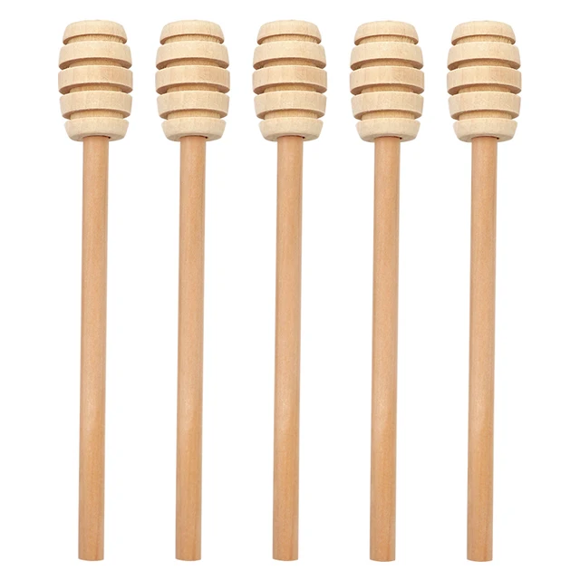 5 Dcs Fa Mézes Merítőpálcás Praktikus Hosszú Fogantyú Kanál Keverők Bot Merülő Edények Készletek Konyhai Szerszámok - Image 2