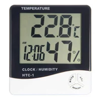 Termómetro Digital, higrómetro, reloj, alarma, calendario, pantalla grande, soporte de escritorio, medidor de humedad y temperatura de pared, regalo