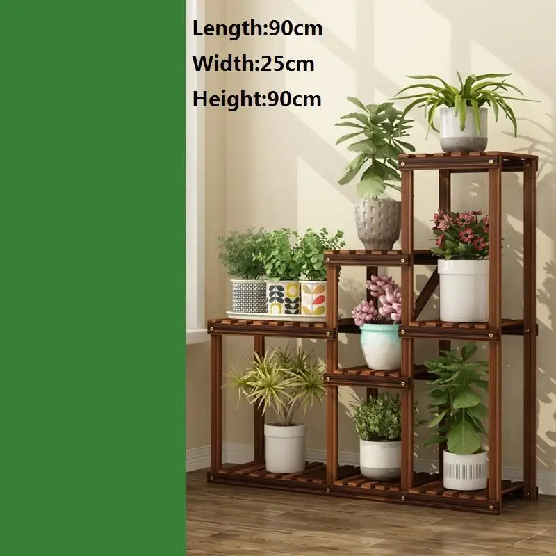 Balkon Saksi Standi Wood Etagere Plante Rak Bunga Plantenrekken For