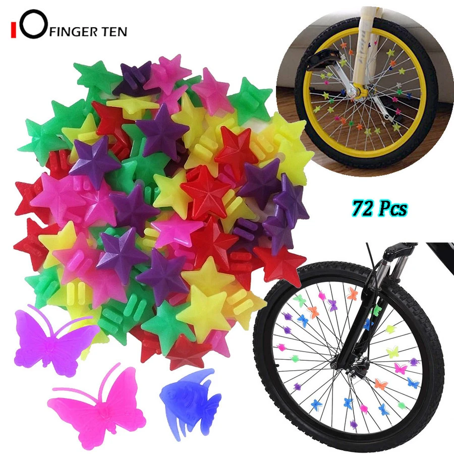 coloridas de plástico para rueda de bicicleta, accesorios de decoración de alambre para niños y mujeres, con Clip, nuevos|Equipo de AliExpress