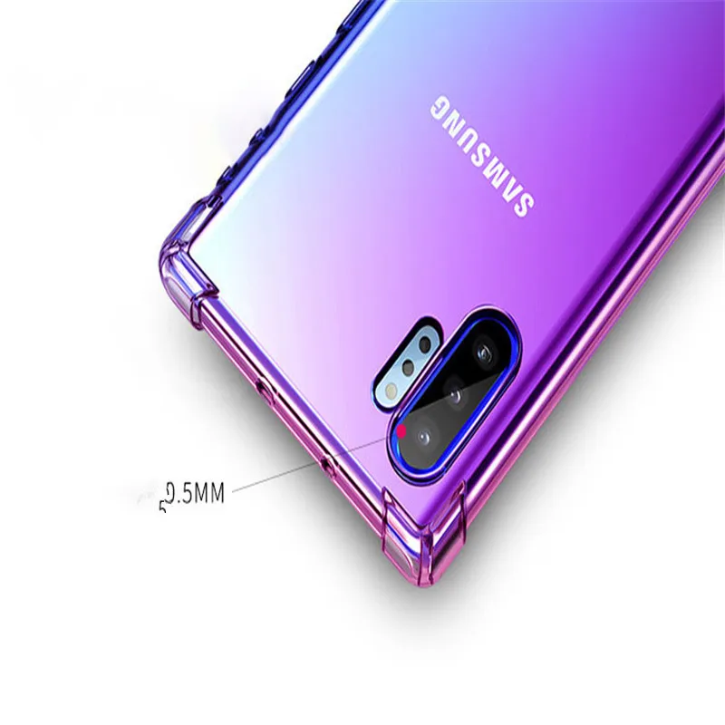 Противоударный чехол для телефона для samsung Galaxy A30 A40 A50 A60 A70 A80 A90 A6 A8 плюс A9 градиентной радужной расцветки Подушка Мягкие Чехлы из ТПУ