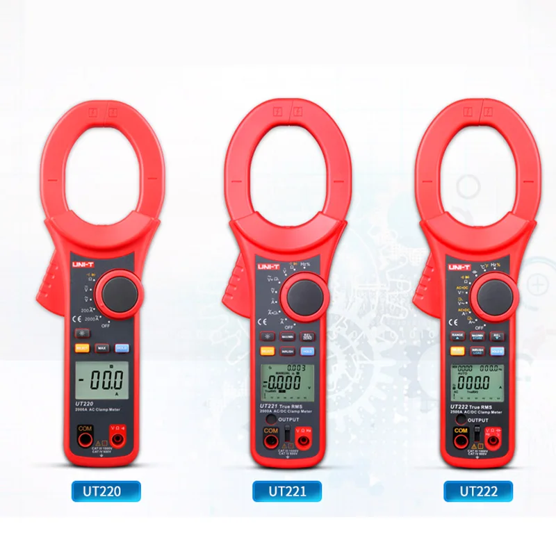 Uni-t UT220 UT221 ЖК-дисплей AC DC 2000A цифровой токоизмерительный прибор True RMS Амперметр резистор частота диодный тест фильтр низких частот