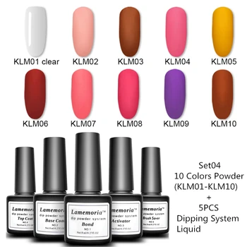 

MEET ACROSS Matte or Shiny Dipping Nail Glitter Powder Natural Dry Nail Art Decoration Without Lamp Cure Nail Dust Decors