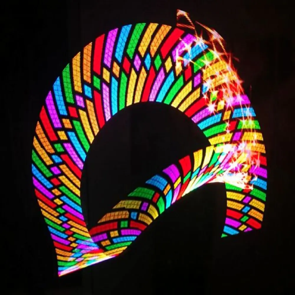 LED 픽셀 POI ,40 픽셀, 스틱 2 개, len 33CM, 슈퍼 밝기 클럽 스틱, DIY 프로그래밍 가능 poi
