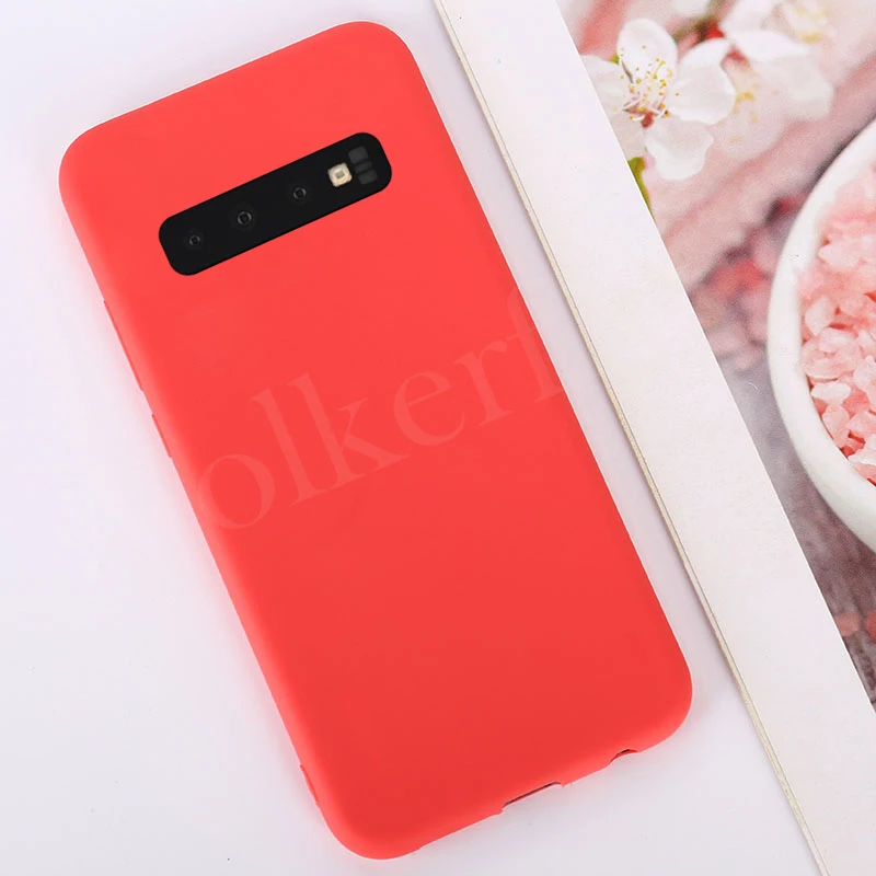 Red Мягкая коробка для сладостей для samsung Galaxy A90 S10 5G Note 8 9 10 Pro A10S A20E A30 A50 A70 A80 M30S M40 S8 S9 S10 плюс J8 A7 крышка - Цвет: Red