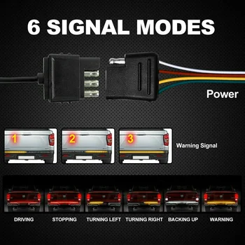 

1pcs Light Strips Parts Car Auto 60 inches IP67 Bar Bulbs Reverse Brake Turn Signal