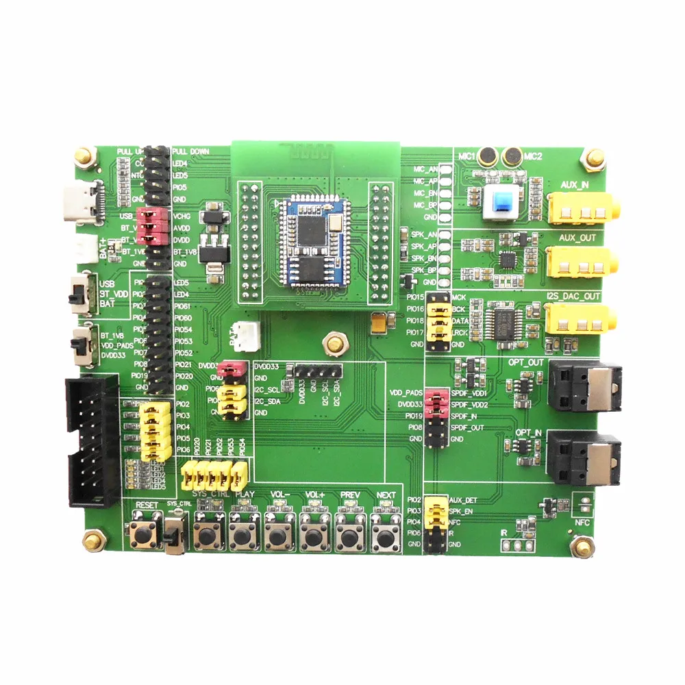 BTM320 QCC3020/BTM334 QCC3034/BTM524 QCC5124/BTM525 QCC5125 Bluetooth макетная плата моделирование демонстрация отладки