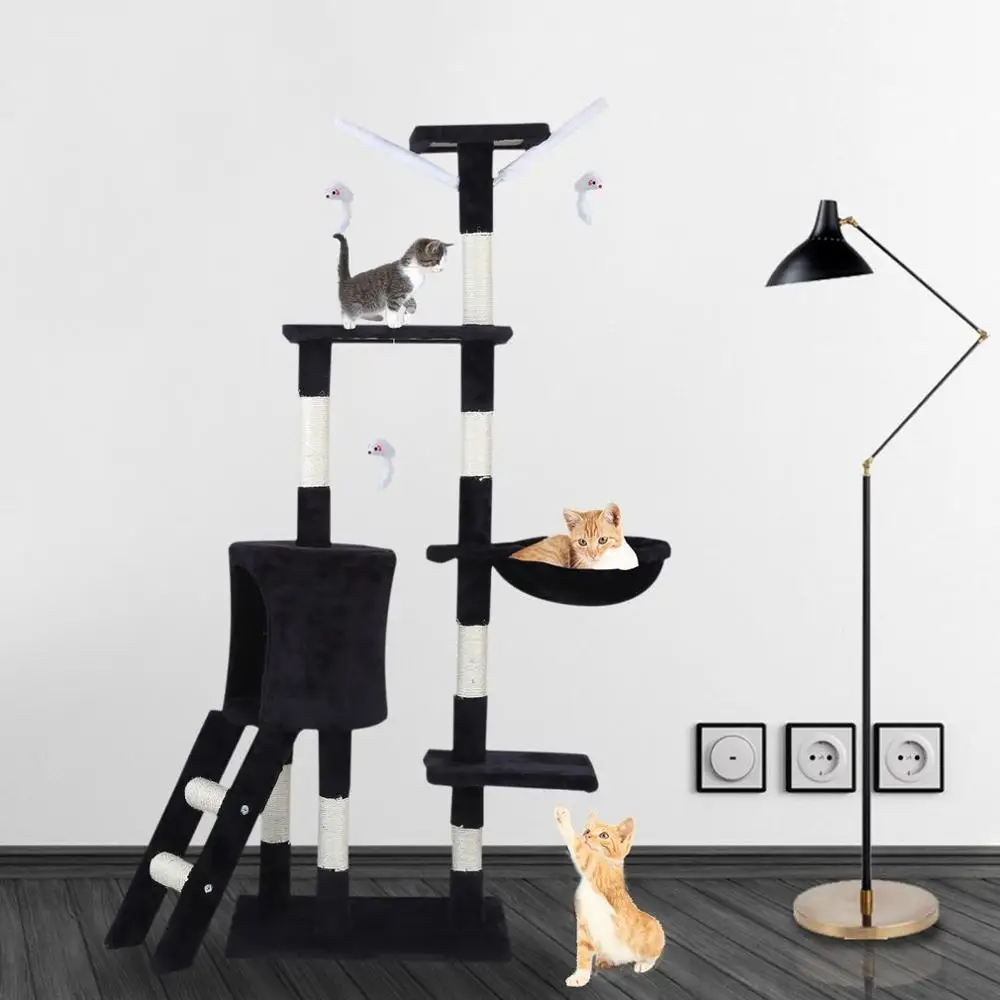 

Multifunctional Cat'S Tree Scratcher Scratching Fun Post Climbing Toy Activity Centre Protect Home Furniture Pet House