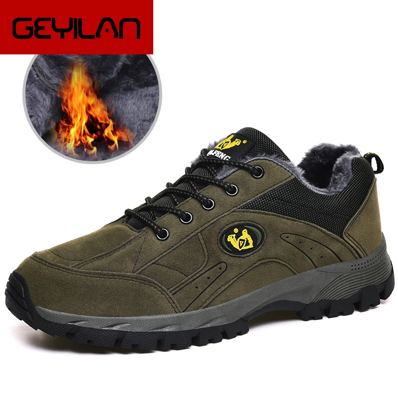 

Winter Shoes Men Big Size 38-48 Warm Men's Boots Sneakers Ankle Warm Plush Snow Boots For Man Footwear New 2020