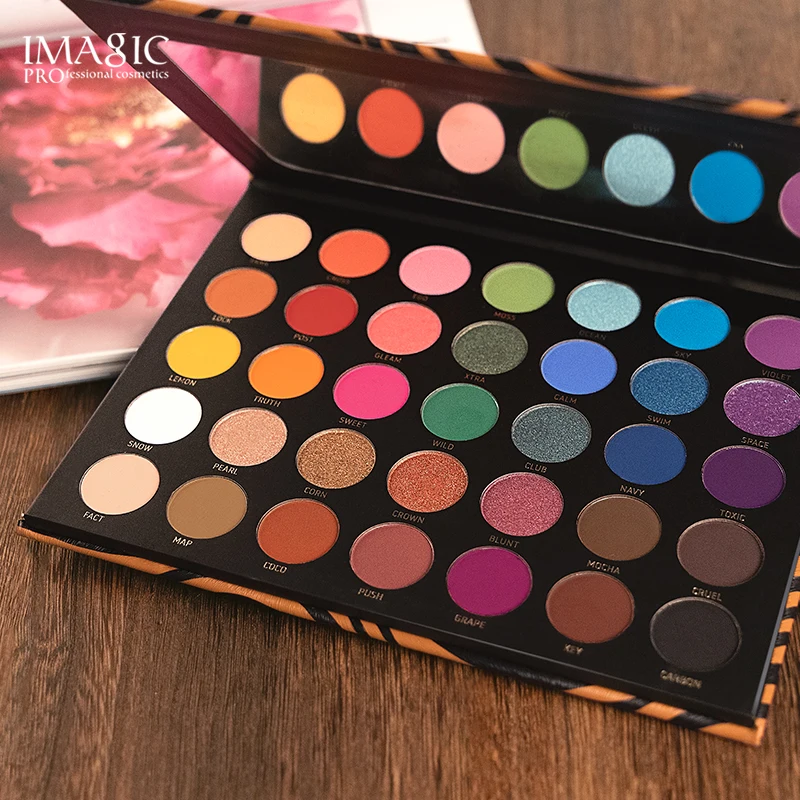 

IMAGIC 35Color shiny eye shadow disc special color gloss matte eye shadow makeup LongLasting eye shadow disc beauty cosmetic