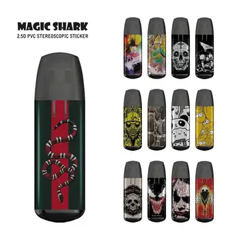 

Magic Shark Ultra Thin Stereo Venom Skull Painting Joker Cool Tape Sticker Cover Case Film for JUSTFOG MINIFIT