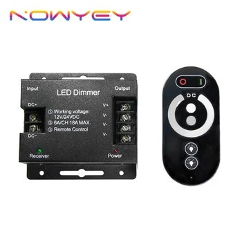 

LED Controller Dimmer 432W 12V-24V 6A/CH RF Touch Remote Control For Single Color LED Strip