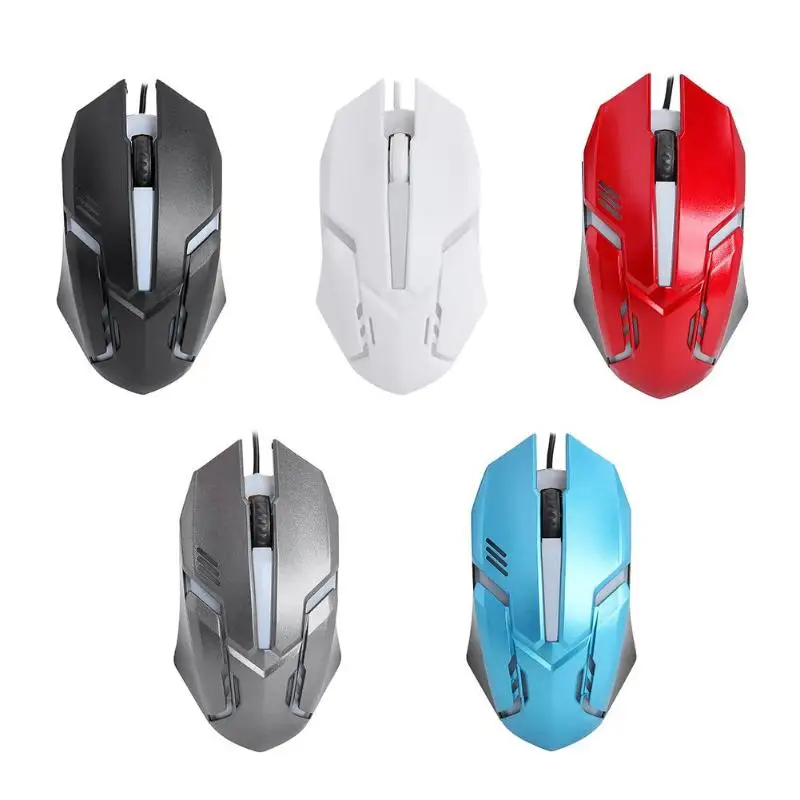 Маленькая RGB проводная мышь универсальная 3 кнопки 1200 dpi оптическая легкая