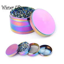 4 Layers 40MM Zinc Alloy Metal Herb Tobacco Weed Grinder Smoke Accessories for Hemp Pepper Spice Pot Cigarette Accessories