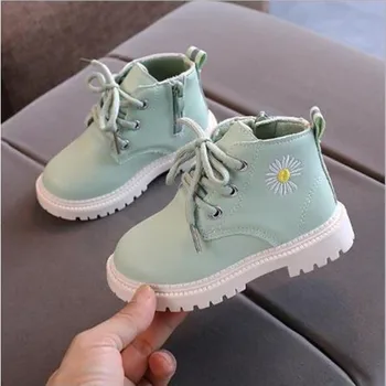 

Autumn Winter Children Boots Girls Boys Leather Zip Rubber Ankle Martin Boots Fashion Baby Boys Girls shoes For Kids Boots 21-30
