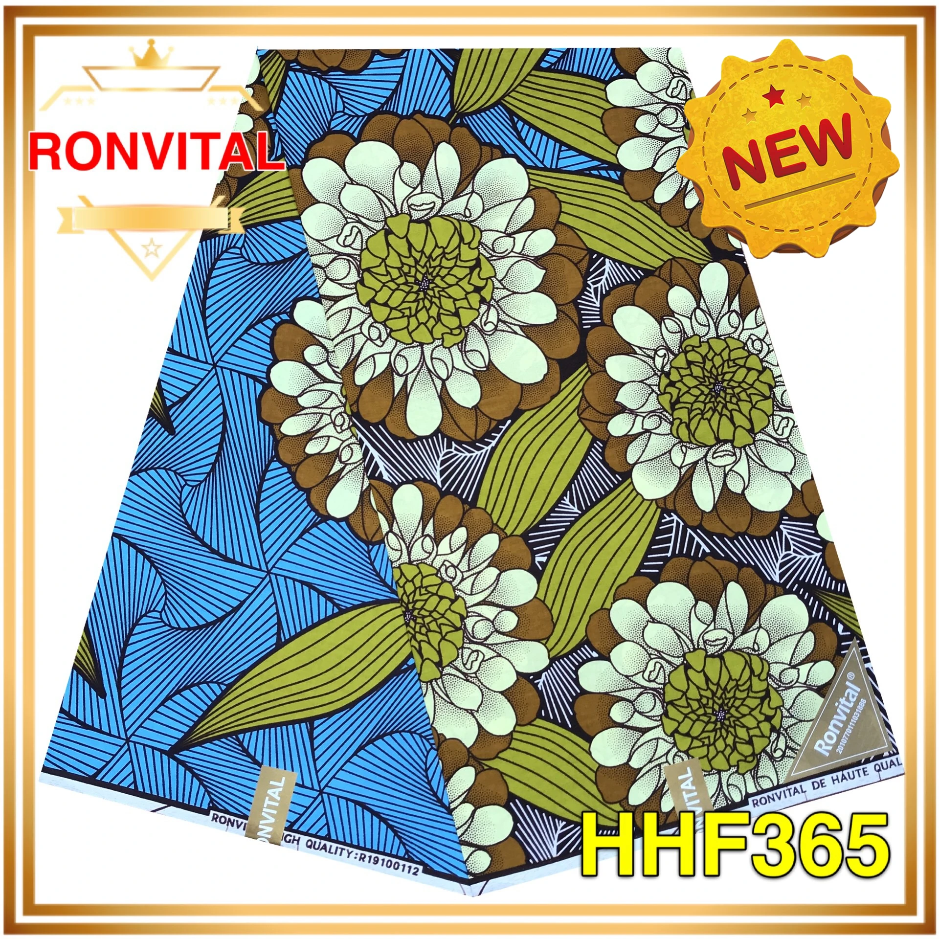 Ткань RONVITAL, восковая Ткань, хлопок, сделай сам, материал Анкара, Ткань 6 ярдов/шт,, Женская ткань