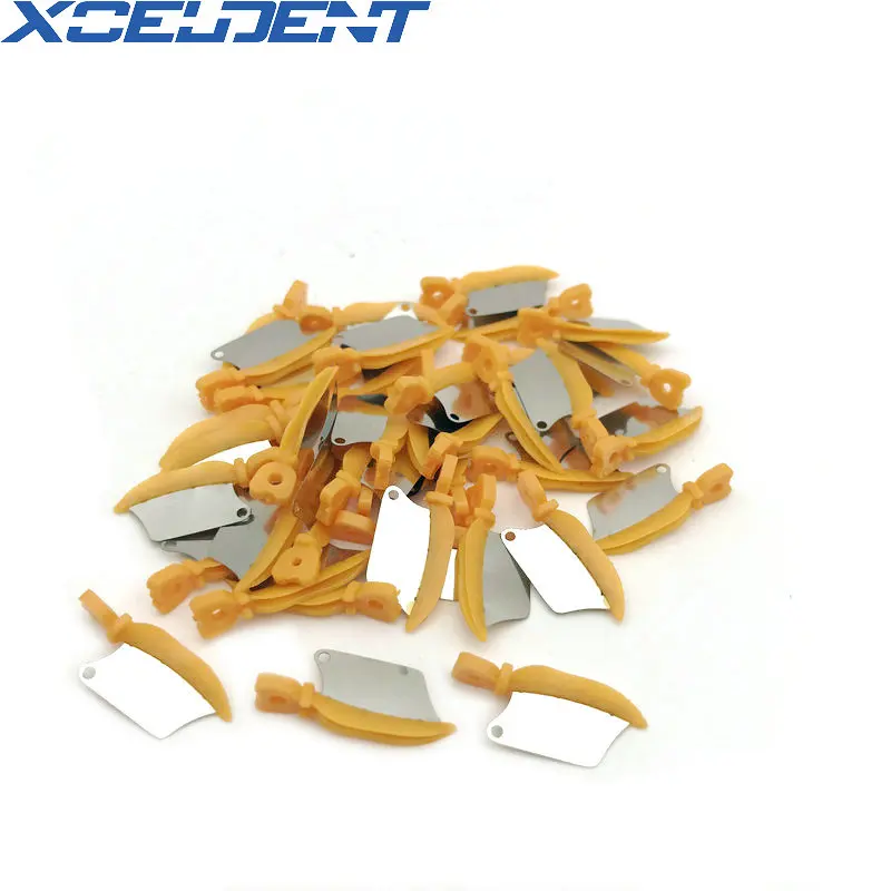 

40pcs/box Dental Prime Teeth Interproximal Plastic Wedge Knife with Protection Dental Steel Matrix