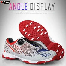 PGM/мужские водонепроницаемые туфли для гольфа; мужские спортивные туфли с эластичным ремешком и пряжкой; спортивные туфли со шнурками; дышащая Нескользящая Мужская обувь для тренировок