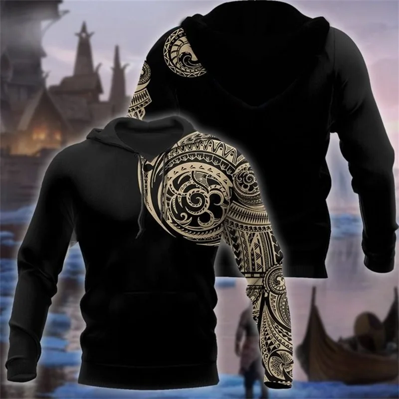 Viking Tattoo Polynesian style 3D Printed Men hoodies Harajuku Fashion Hooded Sweatshirt Autumn Unisex hoodie sudadera hombre Viking Tattoo Polynesian style 3D Printed Men hoodies Harajuku Fashion Hooded Sweatshirt Autumn Unisex hoodie sudadera hombre