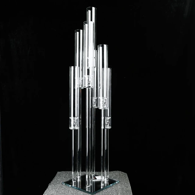 

12 шт.) 7 ярких свечей, свадебное украшение, металлический золотой канделябр, центральные части, высокий хрустальный канделябр y106