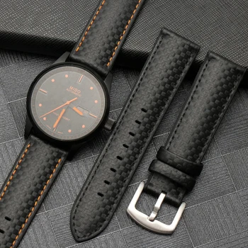 

Genuine Leather watchband replacement leather strap Khaki Classic Jazz Seiko watch chain for Hamilton 20mm