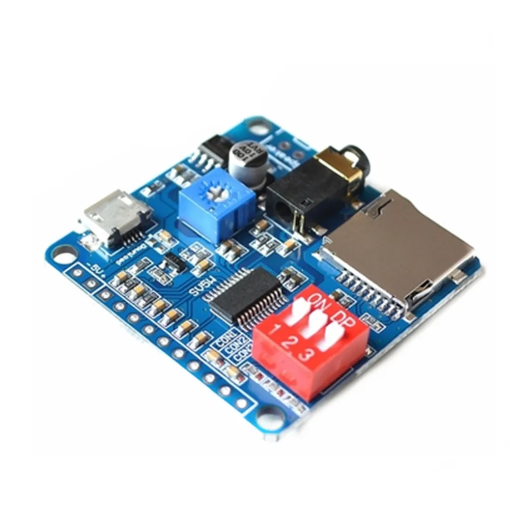 Модуль усилителя воспроизведения голоса для Arduino 5 Вт музыкальный mp3-плеер SD/TF