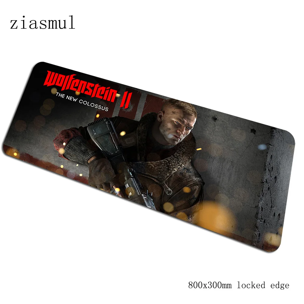Wolfenstein коврик для мыши 800x300x3 мм Лидер продаж Коврик для мыши notbook компьютерный коврик для мыши игровой коврик популярные геймерские коврики для клавиатуры