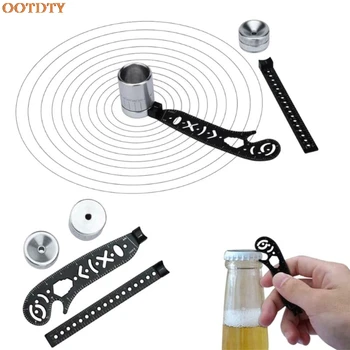 

Multi Function Drawing Ruler Magnetic EDC Tool Mini Wrench Bottle Opener Compass Protractor Drawing Template
