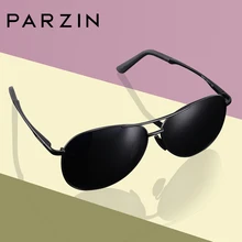 PARZIN мужские Поляризационные солнечные очки пилота винтажная металлическая оправа высокого качества брендовые дизайнерские классические водительские солнцезащитные очки мужские