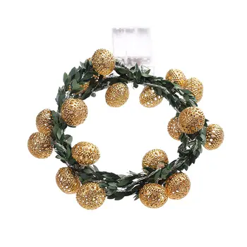 

20 LED rattan Moroccan ball light string battery box Power Christmas day indoor outdoor decoration gold/silver BZ496