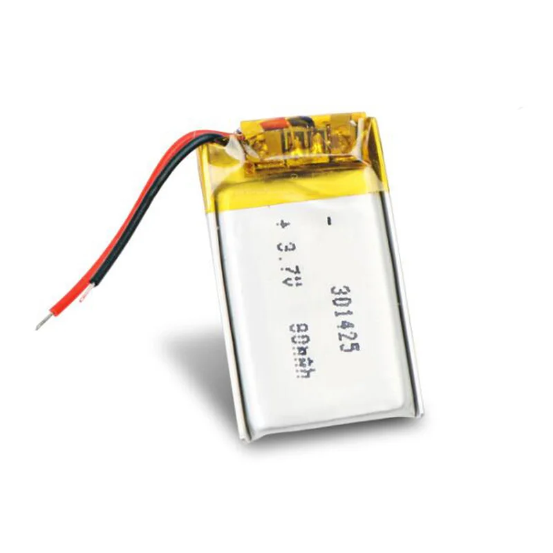 3 7 V 80mAh 301425 литий полимерный ионный аккумулятор для игрушек Bluetooth наушники Спикер