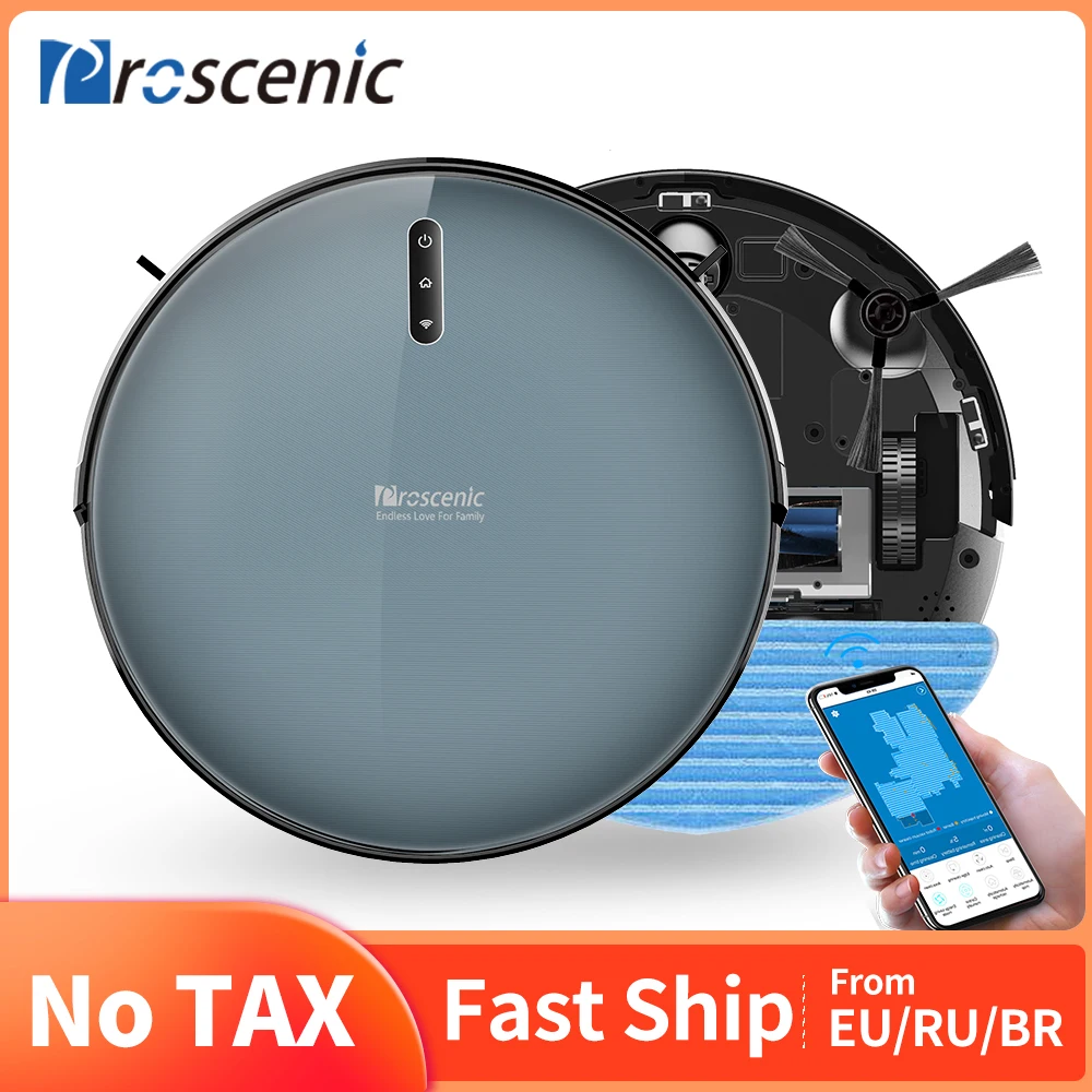 

Proscenic 830P 2000PA Robot Vacuum Cleaner with Wet Cleaning Gyroscope Washing vacuum cleaner Home Carpet cleaner Auto Charge