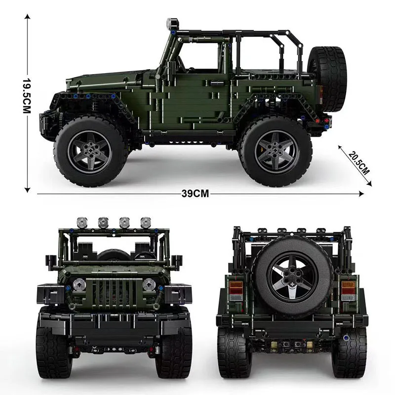 Yeshin 20090 Technic машинки MOC-5140 Jeep Wrangler Rubicon автомобильное приложение управление мотор Машинки Игрушки Детские Рождественские подарки строительные блоки