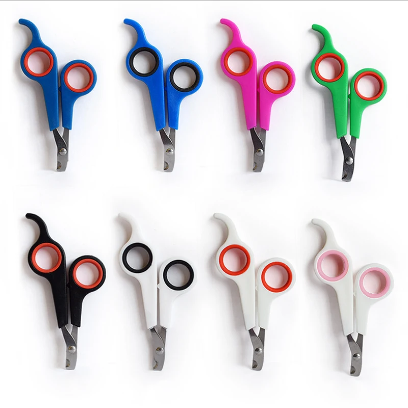 Cortaúñas Multicolor para perros y gatos, cortador profesional de acero inoxidable, tijeras de aseo para cachorros, gatos