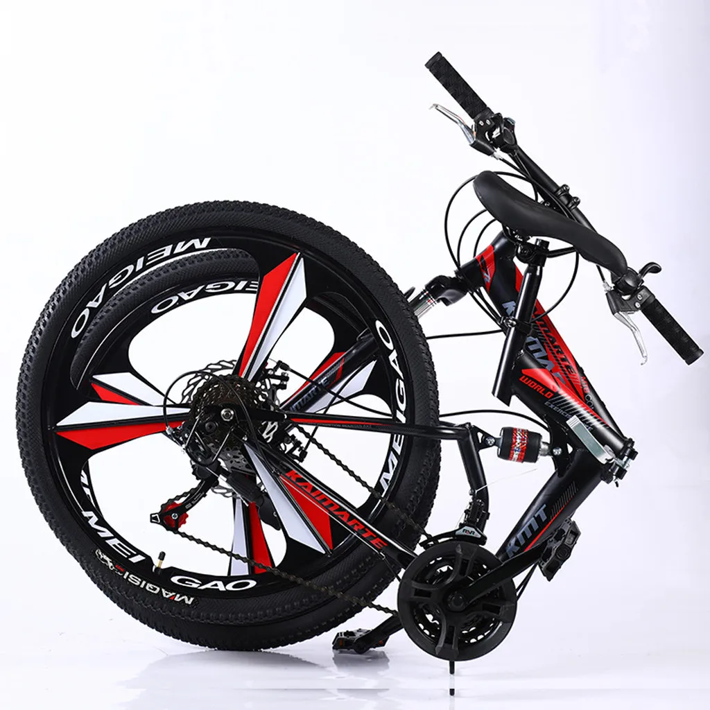 24 Inch Lightweight Mini Folding Bike Small Portable High Quality Mountain Bike Road Bike 24 Speed Bicycle Adult Student #18