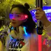 Colorful EL Luminous Glasses Led Light Up Visor Eyeglasses for Bar KTV Christmas Birthday Party New Year Decorations ► Photo 3/6