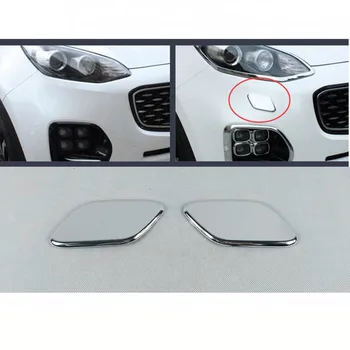 

For KIA Sportage 4 QL KX5 2016 2017 2018 ABS Chrome auto accessories Car front Head Decoration patch Cover Trim car styling 2pcs