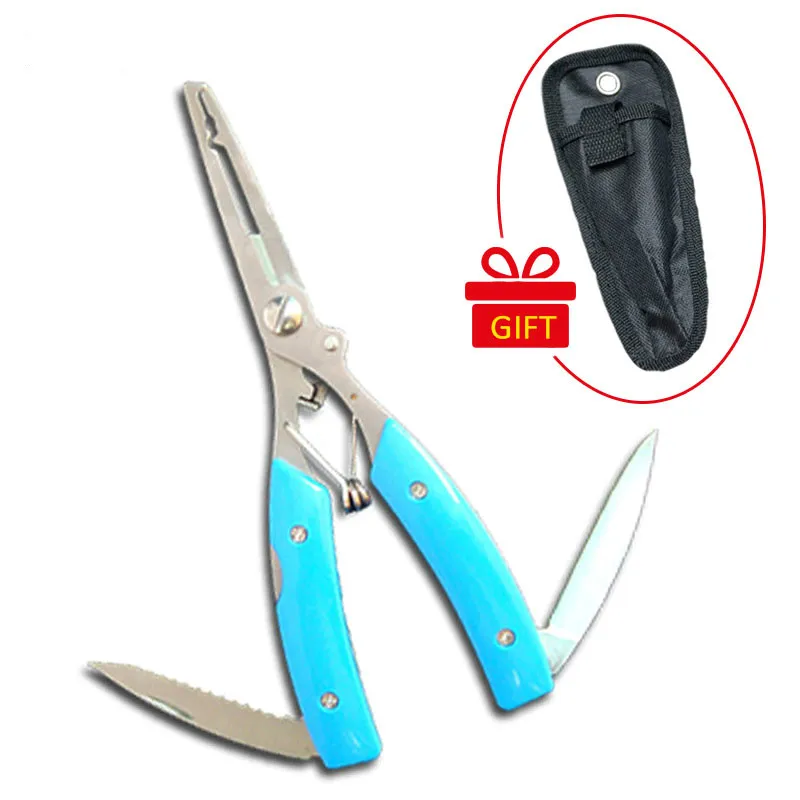 

Hot Fishing Tools Fish Pliers Jaws Line Knives Pincers Scissors Fish Cutter Durable Folding Multifunctional Beak Fishing Steel