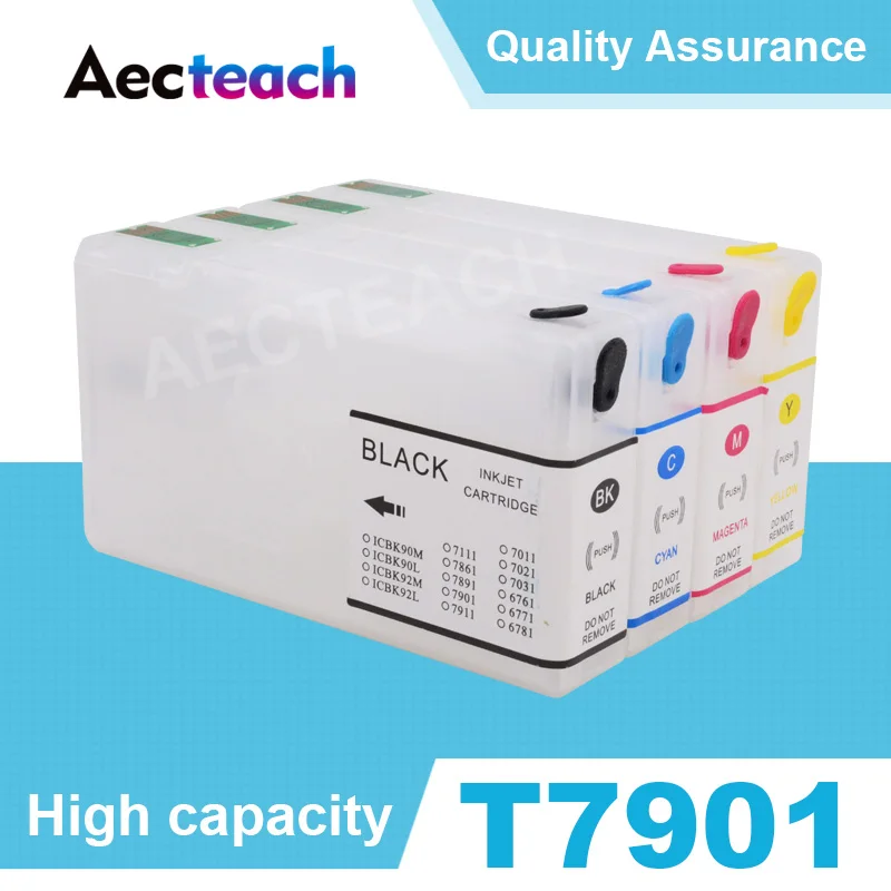 Aecteach T7901 T7902 T7903 T7904 картридж для принтера Epson WorkForce Pro WF-4630DWF 4640DTWF 5110DW принтер