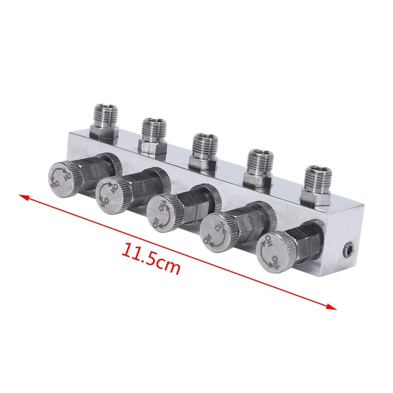 Airbrush Air Hose Splitter Accessories With Regulated Metering& 1/4 Inch Bsp Female Inlet+1/8 Inch Male Air Outlet