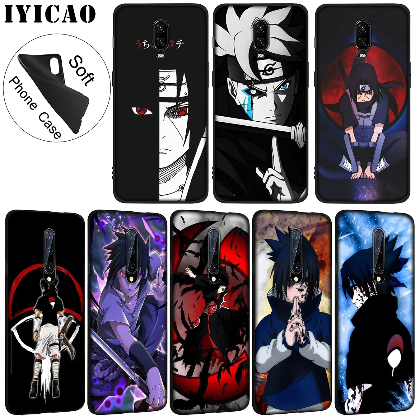 IYICAO Naruto Uchiha Itachi Sasuke Мягкий силиконовый чехол для телефона Oneplus 7T 7 Pro 6T 5 5T черный из