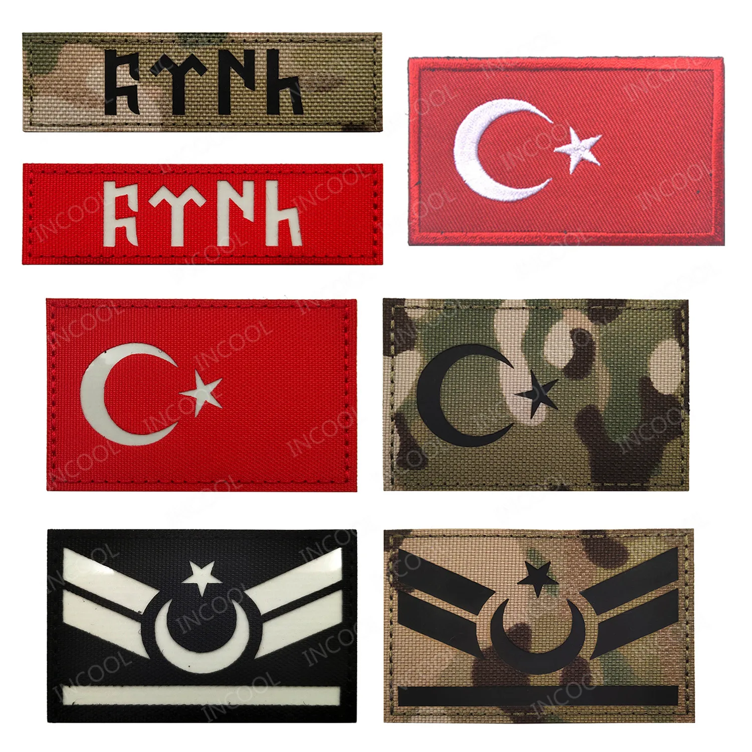 Turkey Flag EMBROIDERED PATCH 8x6cm Badge 