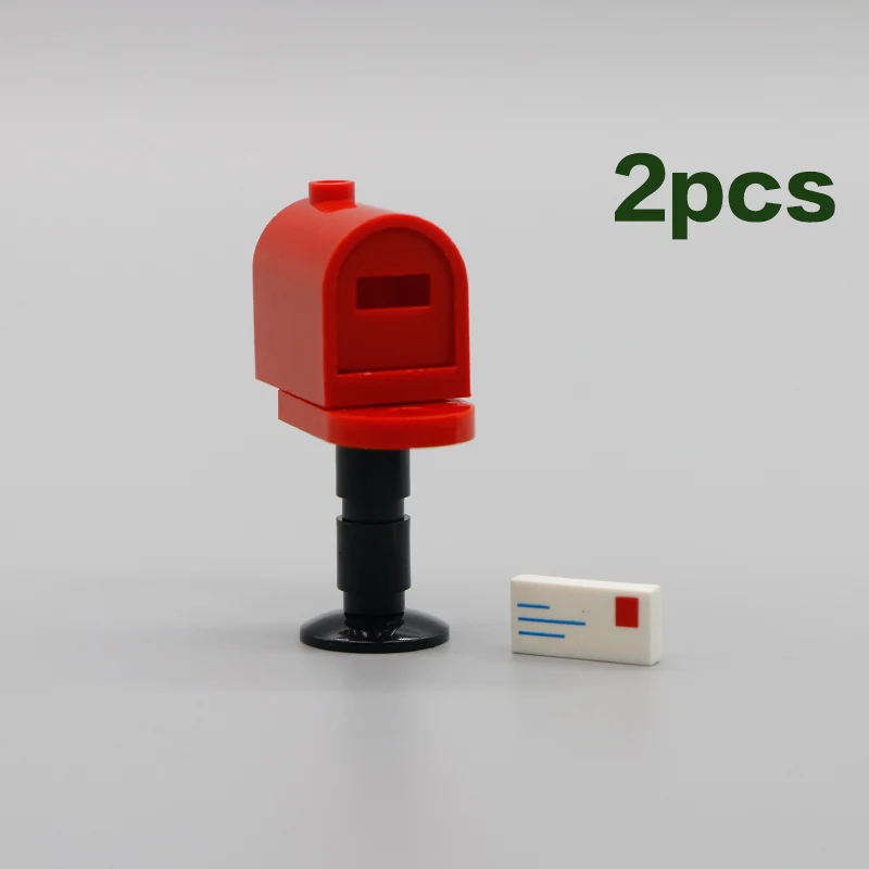 Building Blocks LegoINGly City Accessory House Chair Letter box clock Brick toy Camera Chair Mobile Phone Friends Food Magnifier