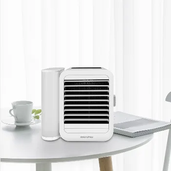 

microhoo Mini Air Conditioner Cooling Fan Touch-Screen 99-speed Adjustment Energy Saving Timing 6W 1000ml Water Capacity