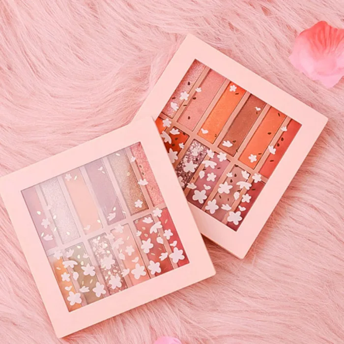 Ladies Eyeshadow 12 Colors Shining Matte Eyeshadow Palette Waterproof Makeup Long-lasting V9-Drop
