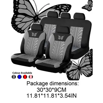 

9pcs/set Car Universal Seat Covers Set Butterfly Pattern Auto Seat Protector B36B